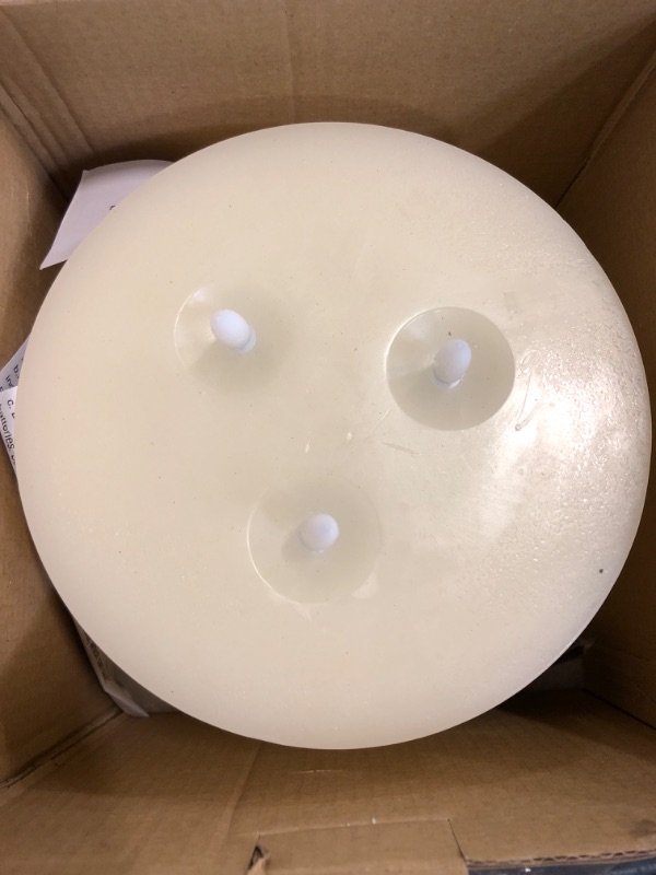 Photo 1 of Amagic 6"x6" Extra Large Flameless Candles with 3 Wicks, Battery Operated Candles with Remote Control and Timer, LED Pillar Candles with Bling String Light, Real Wax, Realistic 3D Wick, Ivory
