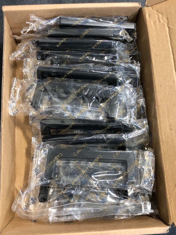 Photo 1 of Ravinte 30 Pack Solid 3 Inch Center to Center Slim Square Bar Drawer Handles for Kitchen Cabinet Hardware Matte Black
