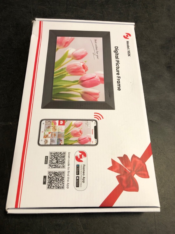 Photo 1 of Frameo 10.1 Inch WiFi Digital Picture Frame, 1280x800 HD IPS Touch Screen Photo Frame Electronic, 32GB Memory, Auto-Rotate, Wall Mountable, Share Photos/Videos Instantly via Frameo App from Anywhere