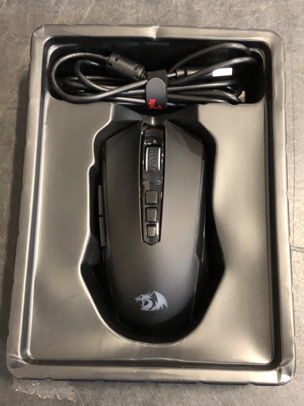 Photo 1 of Redragon Wireless Gaming Mouse, Tri-Mode 2.4G/USB-C/Bluetooth Mouse Gaming, 12000 DPI, RGB Backlit, Fully Programmable, Rechargeable Wireless Computer Mouse for Laptop PC Mac, Black