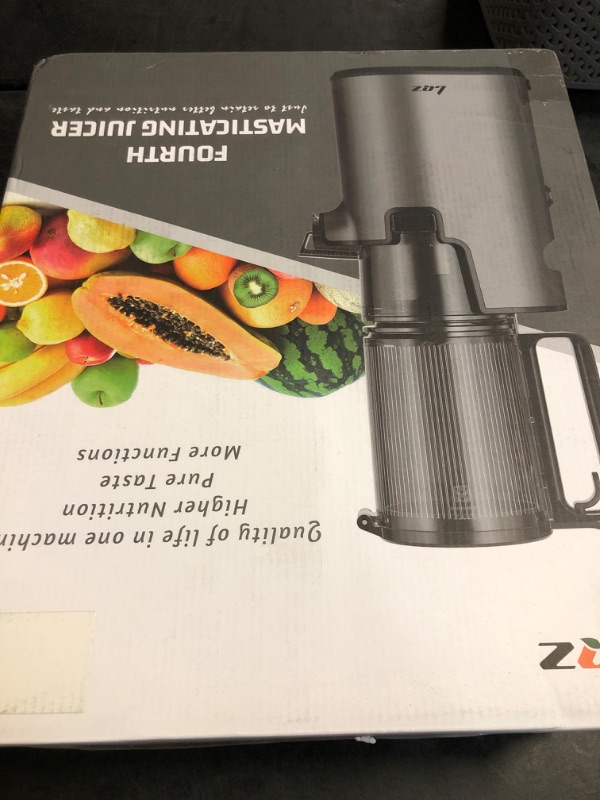 Photo 1 of Cold Press Juicer, Masticating Juicer with 5.4" Wide Feed Chute, 350w Slow Juicer Machines Fit Whole Vegetables and Fruits with High Juice Yield, Easy to Clean (Black)