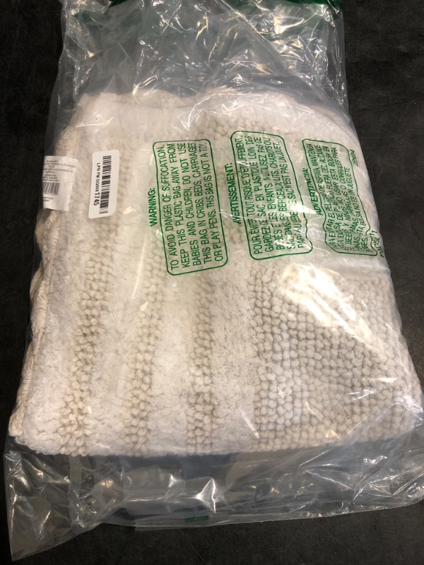 Photo 1 of DII Crochet Collection Reversible Bath Mat, Square, 24x24, White