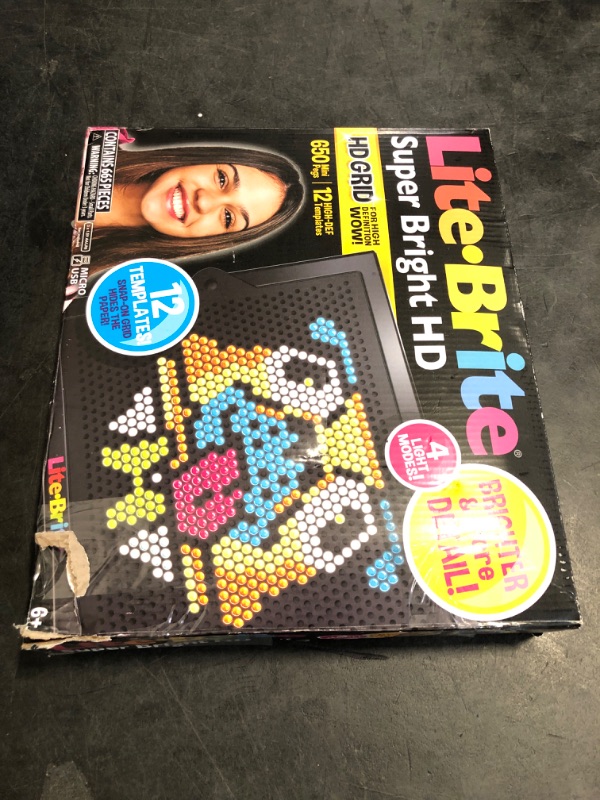 Photo 1 of Lite Brite Super Bright HD - Creative Retro Light-Up Screen – Educational Play for Children – Enhances Creativity & Fine Motor Skills, Gift for Boys and Girls Ages 6+