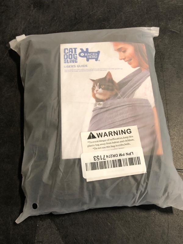 Photo 1 of Race&Herd Cat Sling Carrier, Dog Sling Carrier 15-20 Lbs, Dog Slings for Small Dogs, Pet Sling Carrier for Small Dogs, Carrier Sling, Puppy Sling Carrier for Small Dogs 0-15 Lbs (Wrap) (Black)