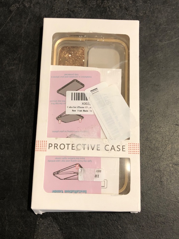 Photo 1 of Caka for iPhone 13 Pro Max Case Glitter Women Girls with Built-in Screen Protector Bling Sparkle Liquid Quicksand Full Body Protective Case for iPhone 13 Pro Max 6.7 (Daisy)