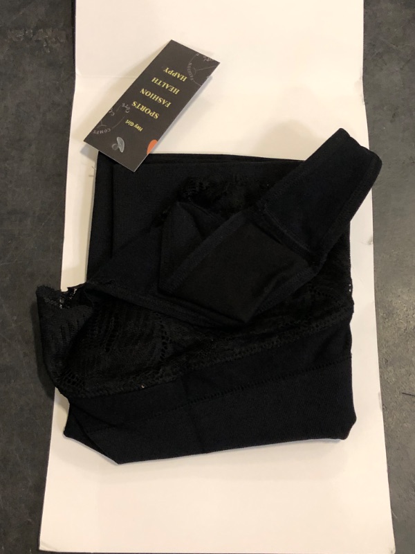 Photo 1 of (M) Werena Tummy Control Thong Shapewear for Women High Waisted Body Shaper Panties Shaping Thong Girdle Underwear(02# Lace Black,Medium)