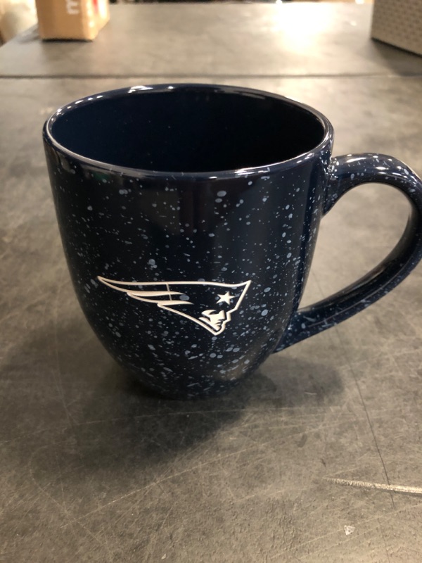 Photo 1 of Rico Industries NFL Football England Patriots  Primary 16 oz Team Color Laser Engraved Ceramic Coffee Mug