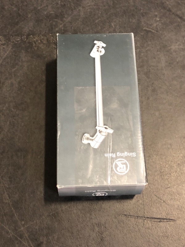Photo 1 of 5 Inch Adjustable Shower Head Extension Arm With Locking Set Screw, Singing Rain Brass Chrome Angle Height Adjustable, Easy To Install, G1/2 Universal Connector Compatible (Chrome Finish)