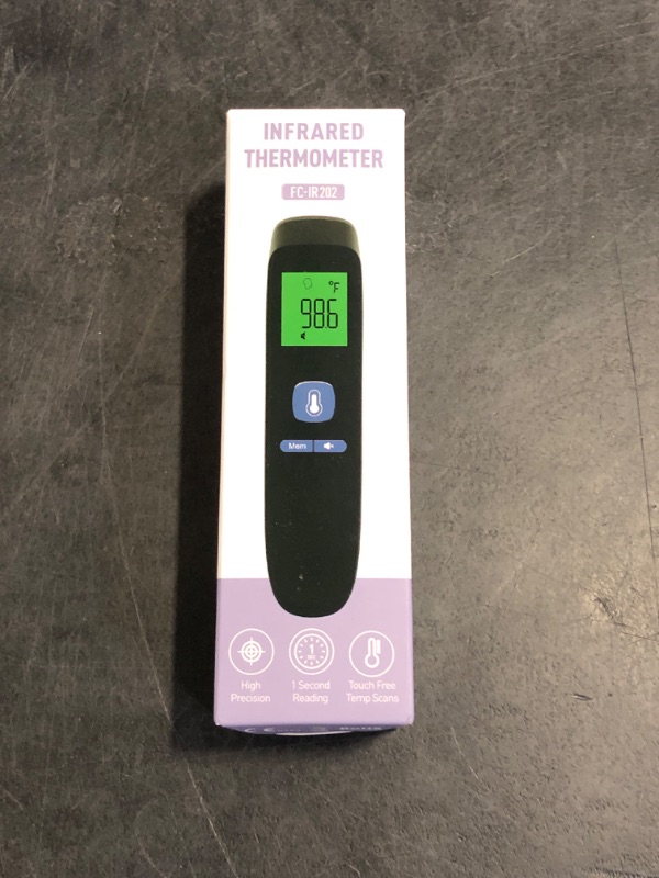 Photo 1 of ANMEATE No-Touch Forehead Thermometer for Adults, Infrared Digital Thermometer for Kids, Touchless Baby Thermometer, Accurate Reading with Large Display, Mute Mode, Memory Recall, Fever Alarm