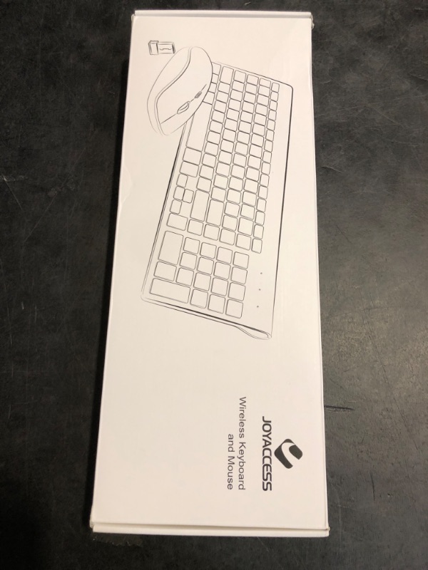 Photo 1 of J JOYACCESS Wireless Keyboard and Mouse Combo with 7 Backlit Options,Quiet Light Up Keys,Type-C Rechargeable,Sleep Mode-2.4G Slient Portable Cordless Combo for Laptop/PC/Computer/Mac(White+Sliver)