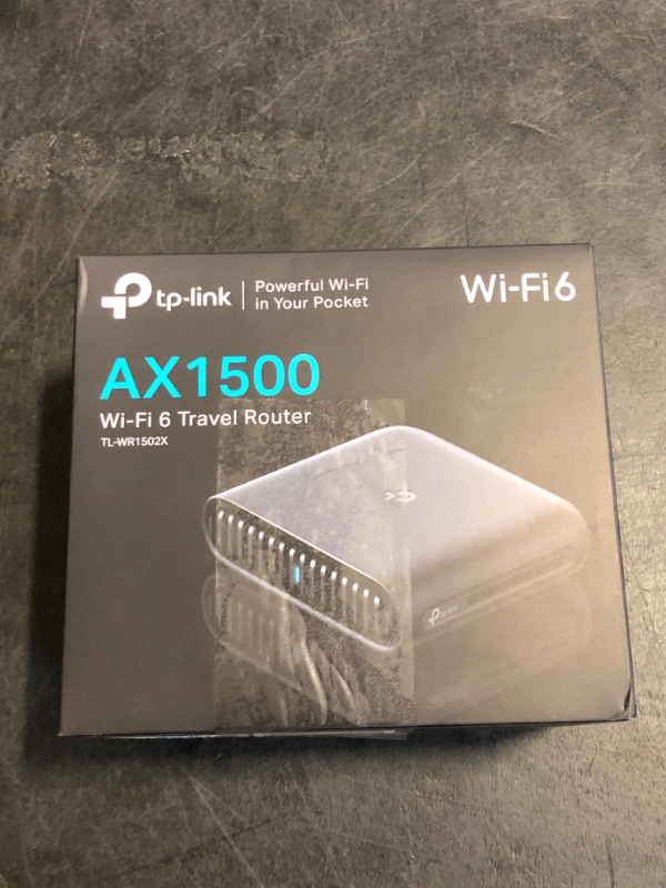 Photo 1 of TP-Link Ultra-Portable Wi-Fi 6 AX1500 Travel Router TL-WR1502X | Easy Public WiFi Sharing | Hotel/RV/Travel Approved | Phone WiFi Tether | USB C Powered | Multi-Mode | Tether App | Durable Design