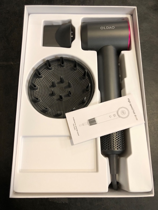 Photo 1 of Hair Dryer, 160000 RPM High-Speed Brushless Motor for Fast Drying, 600 Millions Negative Ionic Blow Dryer with HD Display, Low Noise Thermo-Control Hair Dryer with Diffuser and Nozzle