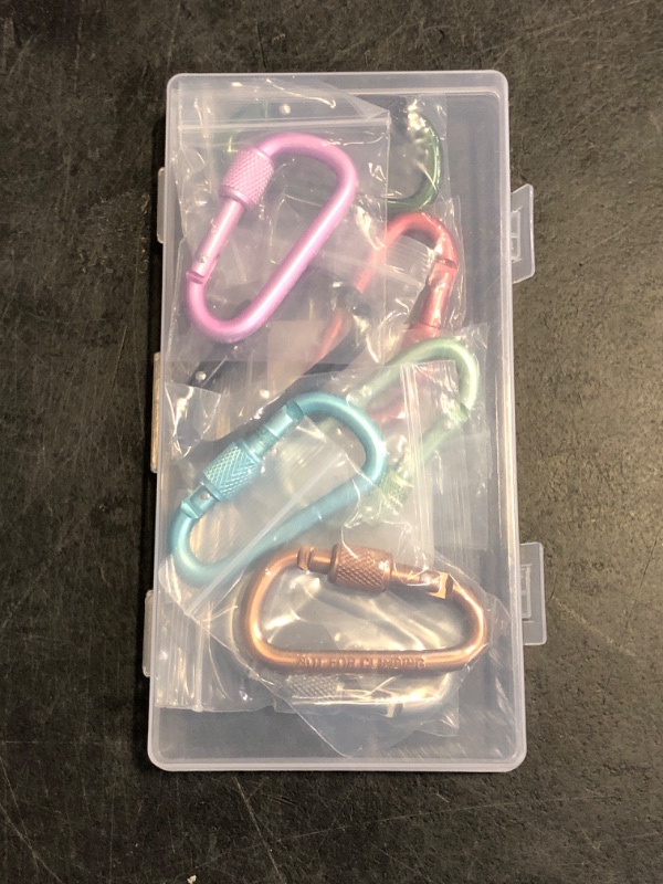 Photo 1 of Craebuer 8 Pack Carabiner, 2 inch D-Ring Locking Carabiner Clip, Snap Hook Sport Accessories for Outdoor Camping Hiking