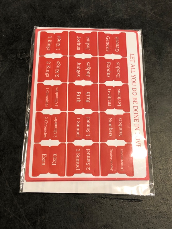 Photo 1 of Mr. Pen- Bible Tabs, 75 Tabs, Saturated Red, Laminated Bible Tabs for Women and Men, Bible Tabs for Study Bible, Bible Index Tabs, Bible Book Tabs, Bible Labels Tabs, Mr Pen Bible Tabs