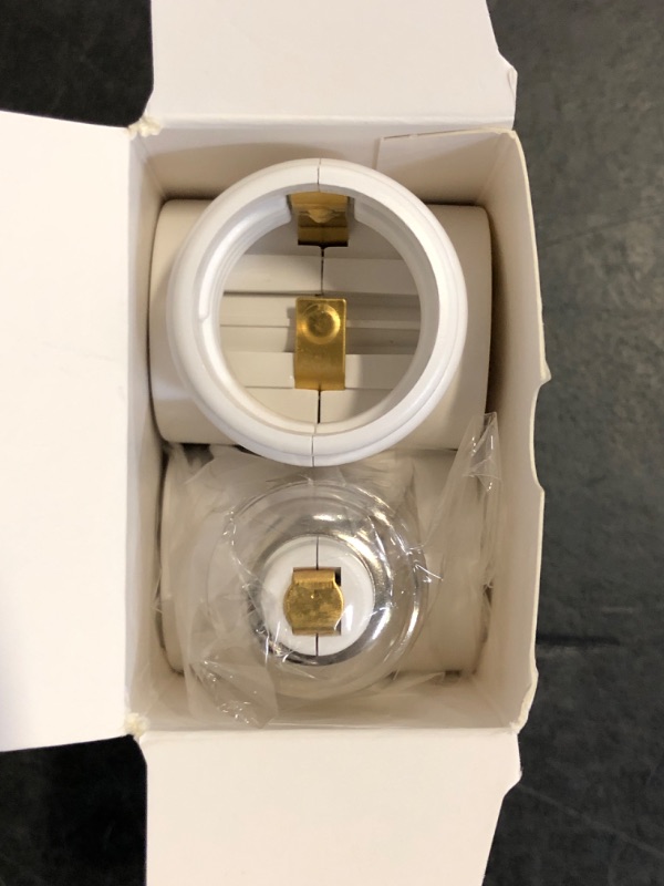 Photo 1 of 2 Pack, Light Socket to Plug Adapter, Convert E26 Light Socket to 3-Prong Outlet Adapter and Light Bulb Socket (White)