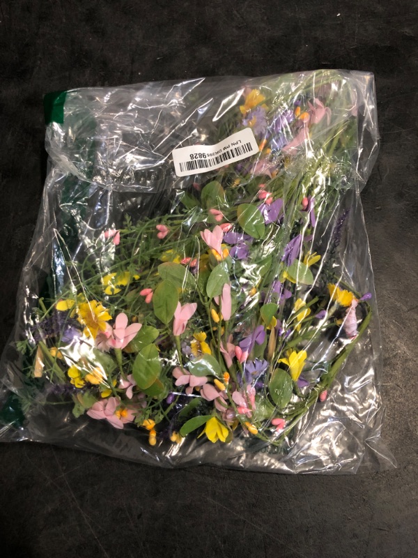 Photo 1 of JINGHONG Artificial Spring Flowers 12 Pack Floral Picks 17” Flower Stems with Forsythia and Green Leaves for Spring Summer Flower Arrangements Centerpieces Indoor Outdoor Decorations
