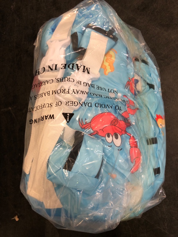 Photo 1 of Kulahlik Toddler Swim Vest, Toddler Floaties for 22-66 lbs Boys & Girls, Kids Swim Vest with Crotch Strap & Shoulder Harness Arm Wings for 2 3 4 5 6 7 Years Old Baby Children Sea Beach Pool-Crab