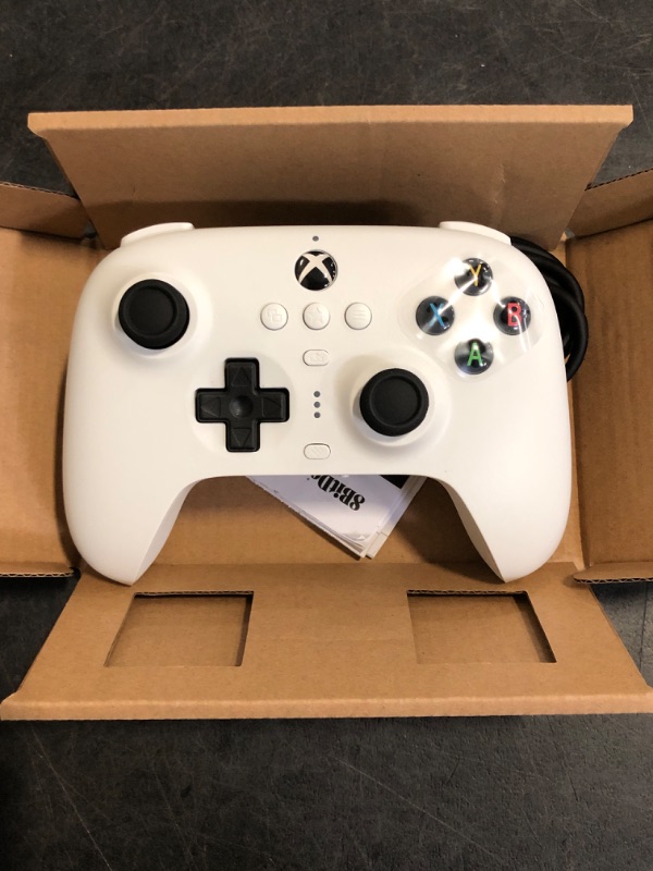 Photo 1 of 8Bitdo Ultimate Wired Controller for Xbox, Hall Effect Joysticks and Hall Triggers, Compatible with Xbox Series X|S, Xbox One, Windows 10 & Windows 11 - Officially Licensed (White)