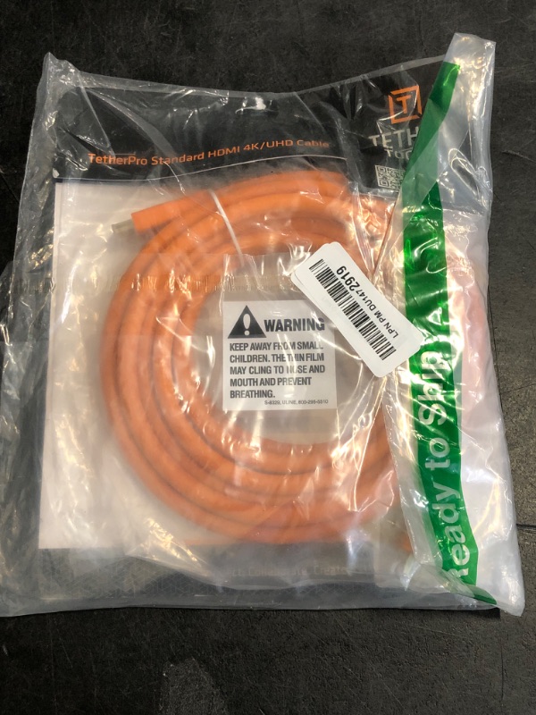 Photo 1 of Tether Tools TetherPro HDMI 2.0 to HDMI 2.0, 15' (4.6m), Orange