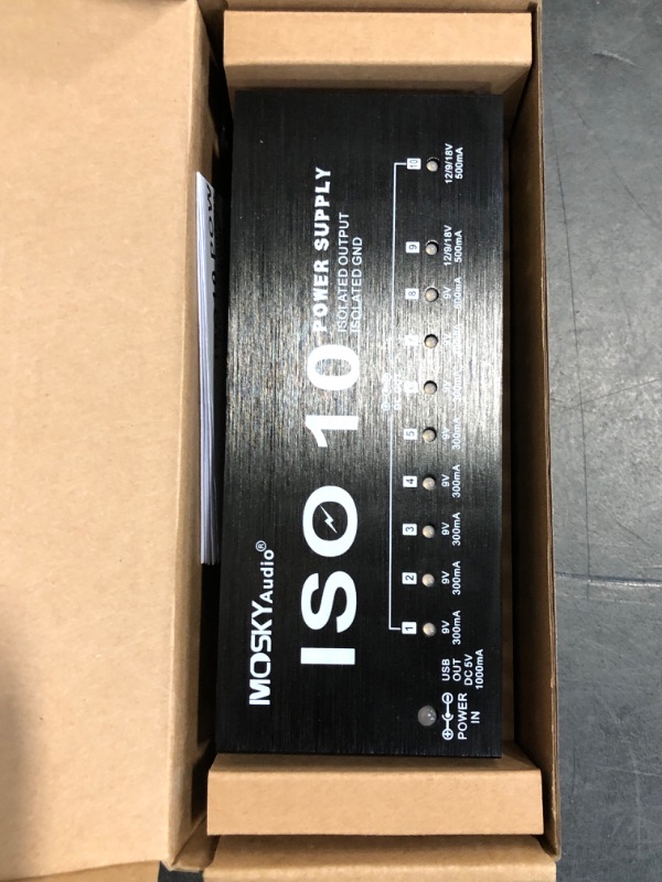 Photo 1 of Mosky Guitar Pedal Power Supply 10 Isolated DC Output, 9V 12V 18V 300mA 500mA Effect Pedal Boards Power Supply with USB Port, Short Circuit Overcurrent Protection