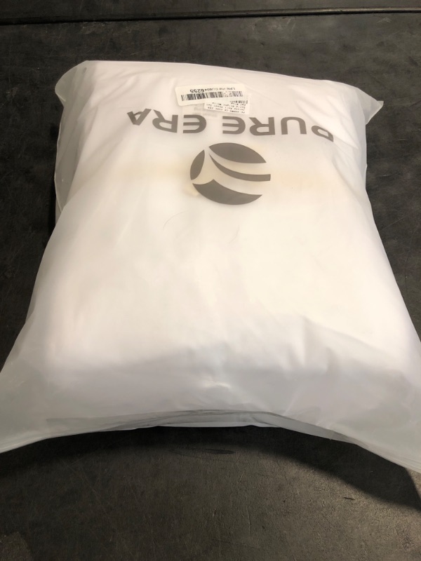 Photo 1 of (Cal King) PURE ERA Jersey Knit 4pc Bed Sheet Set 100% T-Shirt Cotton Super Soft Comfy Breathable Fits Mattress Up to 20" Extra Deep Pocket (Solid Bright White, Cal King)