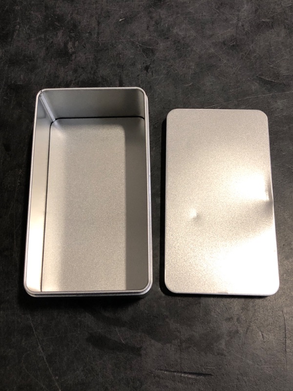Photo 1 of MAGICLULU 2Pcs Metal Tin Box Metal Empty Rectangular Cookie Tins with Lid Tea Storage Tin for Treats Candle Favors Home Storage Supplies 7 x 3.85 x 2.52Inch