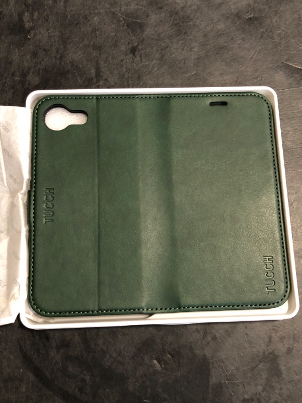 Photo 1 of TUCCH Case Wallet for iPhone 16e 6.1", Protective [TPU Shockproof Inner Shell], Kickstand PU Leather RFID Blocking [4 Card Holder] Magnetic Closure Cover Compatible with iPhone 16e 5G, Green