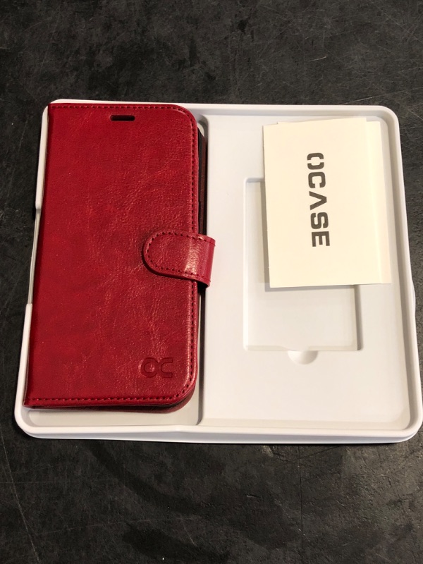 Photo 1 of OCASE Compatible with iPhone 16e Wallet Case, PU Leather Flip Folio Case with Card Holders RFID Blocking Kickstand [Shockproof TPU Inner Shell] Phone Cover 6.1 Inch 2025, Red