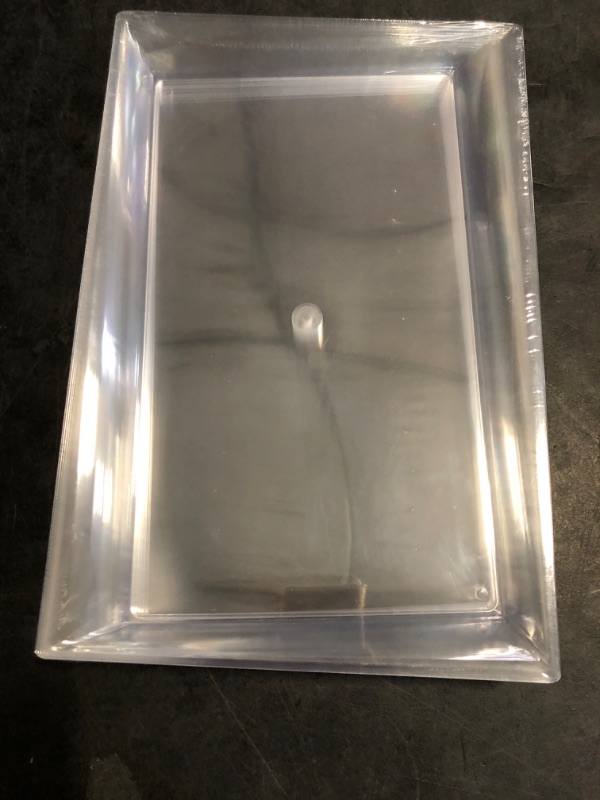 Photo 1 of YOUBET 8 Pack Clear Plastic Serving Trays- 15" x 10" Rectangle Food Trays- Disposable Serving Platter for Halloween/Thanksgiving/Christmas
