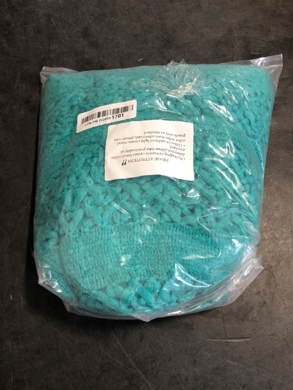 Photo 1 of lifein Fall Throw Blanket for Couch - Soft Boho Knitted Farmhouse BedThrows,Cozy Small Lightweight Blanket&Throws with Tassel for Autumn,Woman,Man,Chair,Sofa,Gift,Home Decor(Teal/Turquoise,50 * 60")