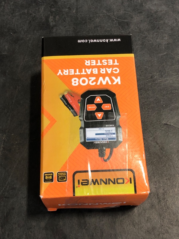 Photo 1 of KONNWEI KW208 12V Car Battery Tester, 100-2000 CCA Load Tester Automotive Alternator Tester Digital Auto Battery Analyzer Charging Cranking System Tester for Truck Marine Motorcycle SUV Boat