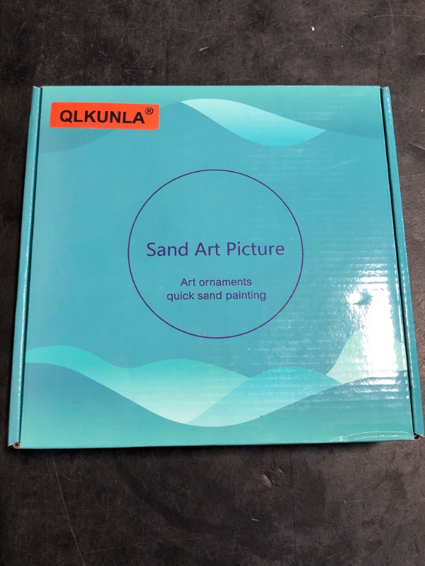 Photo 1 of QLKUNLA Moving Sand Art Picture Liquid Motion 3D Deep Sea Sandscape in Motion Display Flowing Sand Frame Relaxing Desktop Home Office Work Decor Art Toys (7 inch, Green)