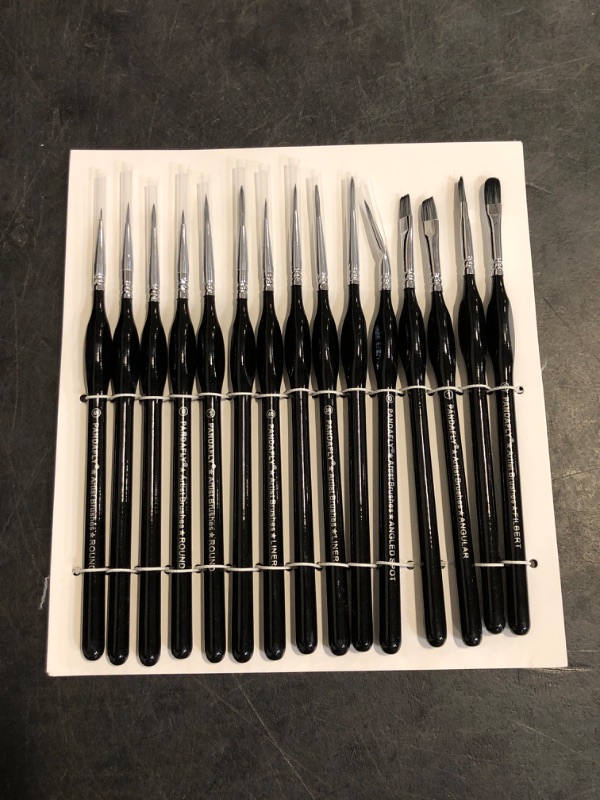 Photo 1 of PANDAFLY Detail Paint Brushes Set, 15pcs Miniature Brushes for Fine Detailing & Art Painting - Acrylic, Oil, Watercolors & Paint by Number, Models, Face, Nail, Craft