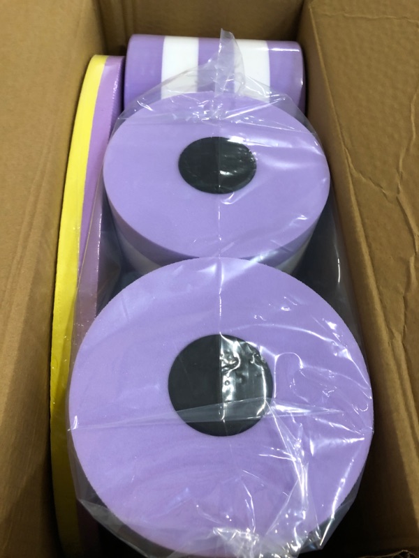 Photo 1 of NEAGLORY 5 Pieces Water Aerobics Set Aquatic Exercise Set Pool Fitness Equipment with Foam Dumbbell, Swim Kickboard, Pull Buoy, Aquatic Swim Belt for Water Workout, Purple