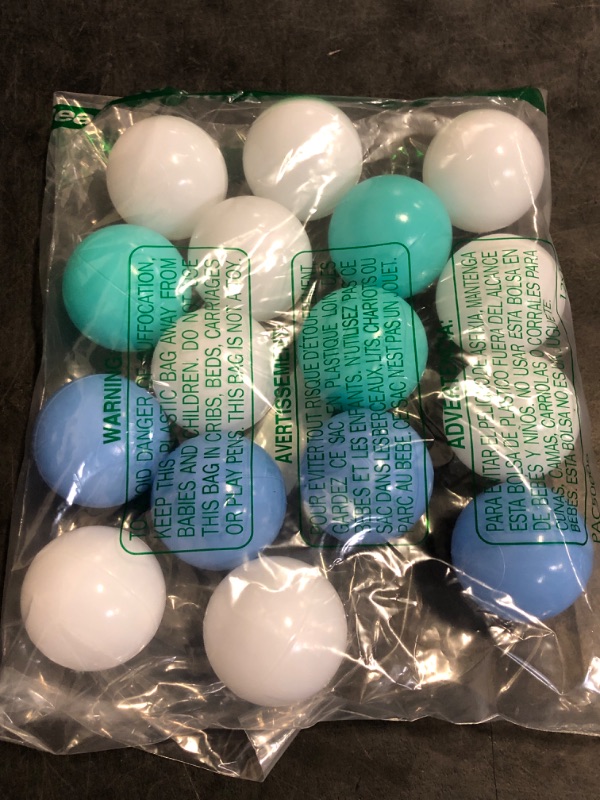 Photo 1 of MoonxHome Ball Pit Balls for Toddlers, BPA Free Crush Proof Plastic Toy Balls for Ball Pit, Children's Pool Water Toys, Ideal Gift for Christmas Balls for Play Tent 2.15" Pack of 100 White&Green&Blue