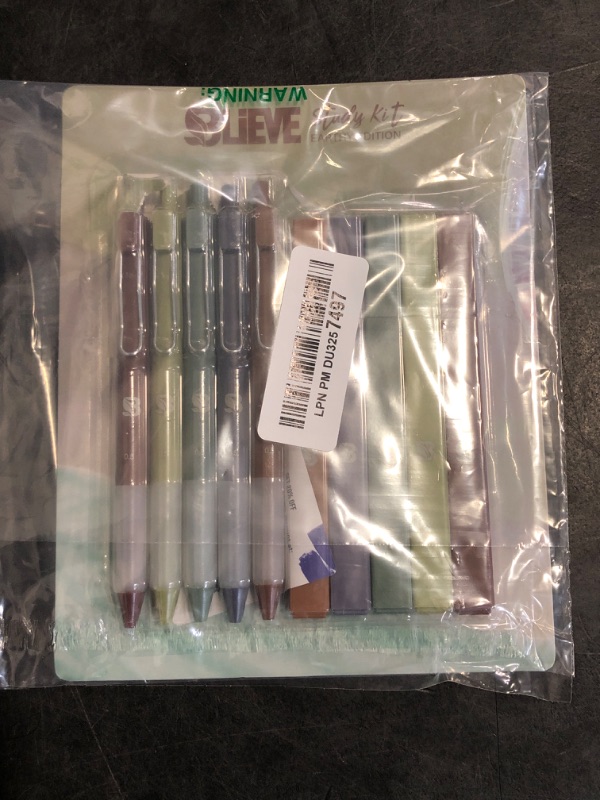 Photo 1 of BLIEVE - Aesthetic Highlighters and Gel Pens With Soft Ink And Tip, Bible Highlighters and Pens No Bleed, Dry Fast Easy to Hold, for Bible Journaling Planner Notes School (Earthy, Multicolor)