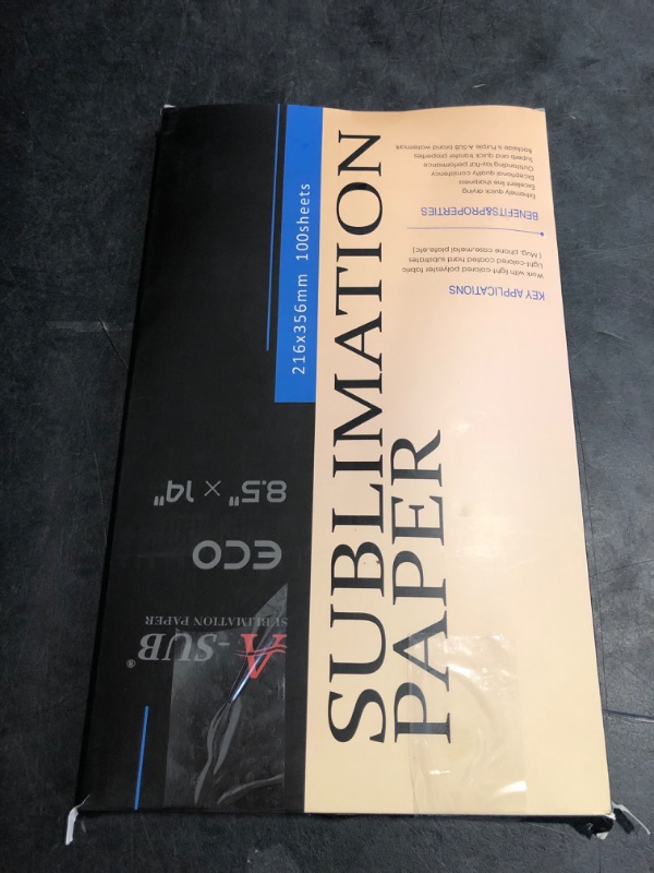 Photo 1 of A-SUB Sublimation Paper 8.5x14 Inch for DIY Unique Christmas Gifts Compatible with Inkjet Printer which Match Sublimation Ink 100 Sheets