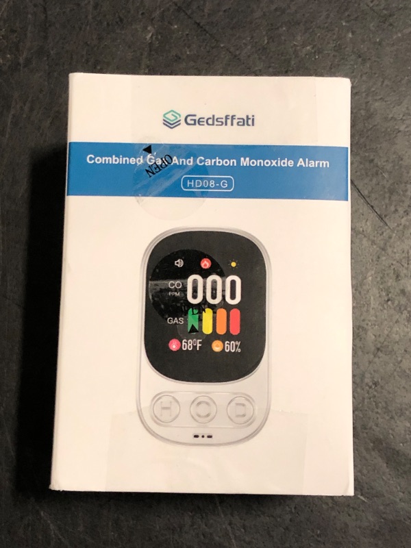 Photo 1 of HAKINAKU Combination Gas & Carbon Monoxide Detector Plug in 4in1 Natural CO Gas Temp Humidity Detectors with 2.1'' HD Screen & Indicator, Propane, Methane Combustible Gas Alarm,White