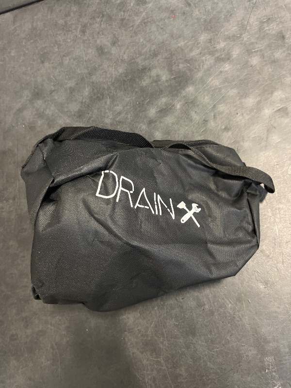 Photo 1 of DrainX Drain Auger Pro | Heavy Duty Steel Drum Plumbing Drain Snake with 25-Ft Drain Cleaning Cable | Comes with Work Gloves and Storage Bag