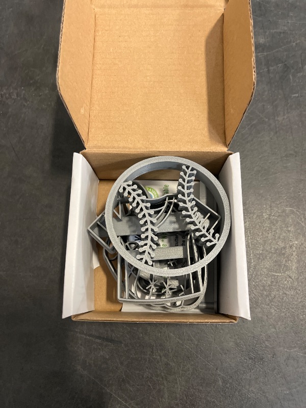 Photo 1 of Moose Goods Baseball Cookie Cutter Set of 5 - Sports Shapes & Stamp, Jersey & Sneaker Cookie Cutters
