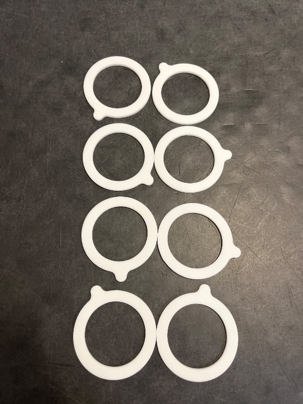 Photo 1 of Outus 8 Pieces 3.75 Inches Silicone Jar Gaskets Replacement Silicone Seals Airtight Gasket Sealing Rings for Regular Mouth Canning Jar(White)