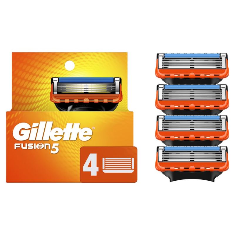 Photo 1 of Gillette Fusion5 Mens Razor Blade Refills, 4 Count, Lubrastrip for a More Comfortable Shave