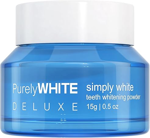 Photo 1 of PurelyWHITE DELUXE, Whitening Powder - Removes Stains, No Sensitivity - Enamel-Safe Toothpaste Whitening Powder for Coffee, Tea, Food, Wine, and Tobacco Stains.