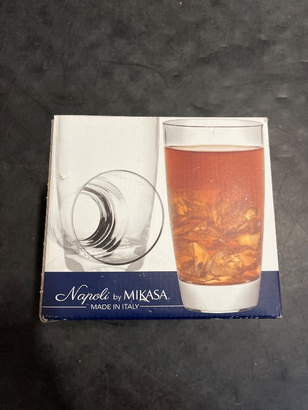 Photo 1 of Mikasa Napoli Beverage Drinkware Set, 15.5-Ounce, Set of 4