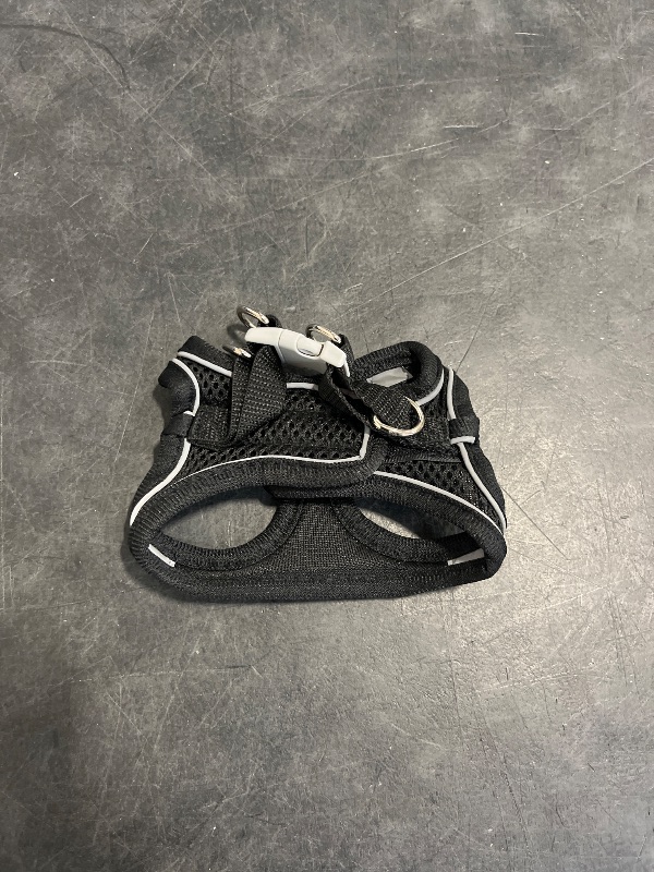 Photo 1 of XXXS Black Soft Mesh Dog Harness and Leash Set,No Escape Puppy Harnesses for Training Walking? Reflective Adjustable Puppy Vest for Small Medium Dogs, Cats (Black, XXXS)