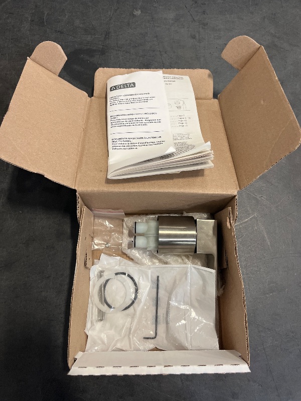 Photo 1 of Delta T14067-PP Modern Pressure Balanced Valve Trim Only with Single Lever Handle - Less Rough In - Brilliance Stainless