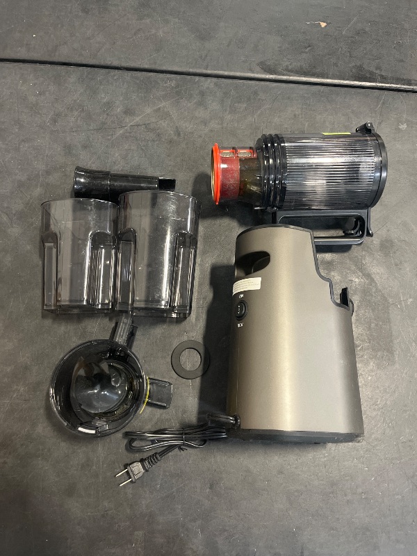 Photo 1 of Parts Only - Cold Press Juicer, Masticating Juicer with 5.4" Wide Feed Chute, 350w Slow Juicer Machines Fit Whole Vegetables and Fruits with High Juice Yield, Easy to Clean (Black)
