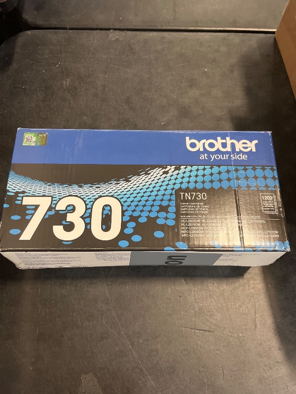 Photo 1 of Brother Genuine Standard Yield Toner Cartridge, TN730, Replacement Black Toner, Page Yield Up To 1,200 Pages, Amazon Dash Replenishment Cartridge,1 Pack