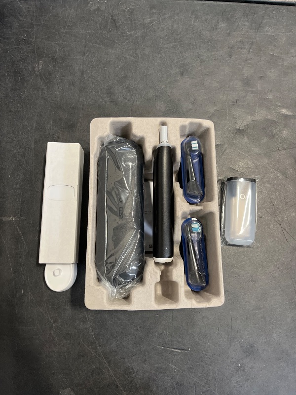 Photo 1 of Oral-B iO Deep Clean Rechargeable Electric Powered Toothbrush, Black with iO Series 3 Limited, 2 Brush Heads and Travel Case - Pressure Sensor to Protect Gums - 3 Cleaning Settings - 2 Minute Timer