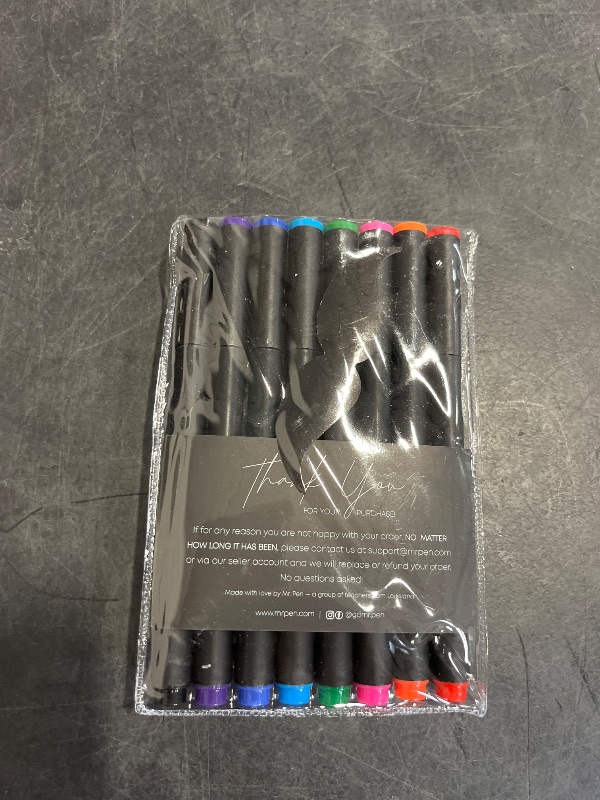 Photo 1 of Mr. Pen- Felt Tip Pens, Fine Point, Pack of 8, Fast Dry, No Smear, Colored, Journaling, Planner Markers